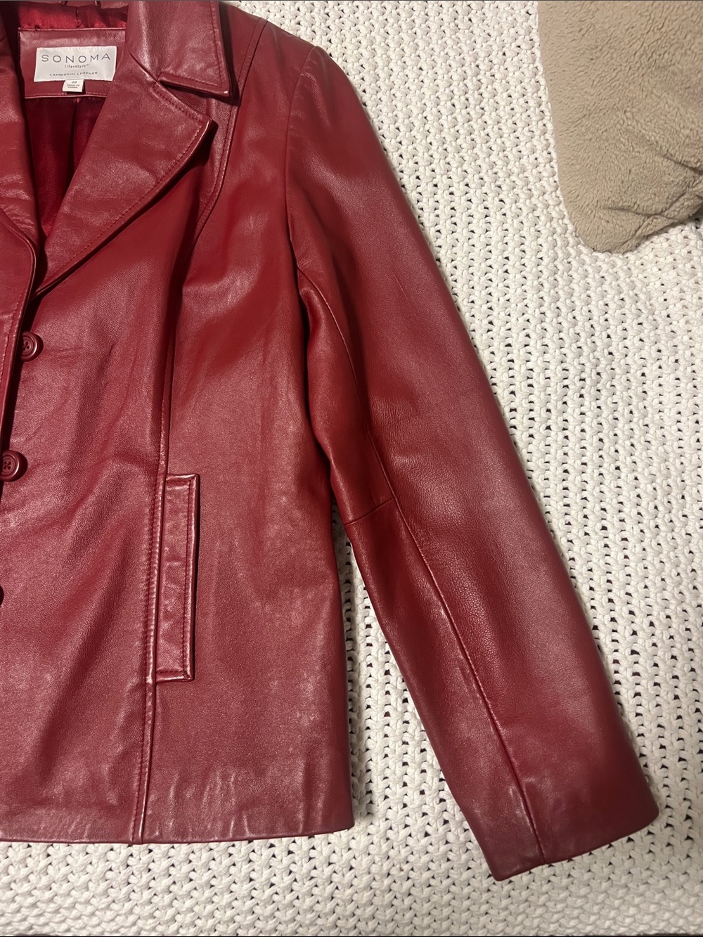 Red Leather Jacket - Picture 4 of 10